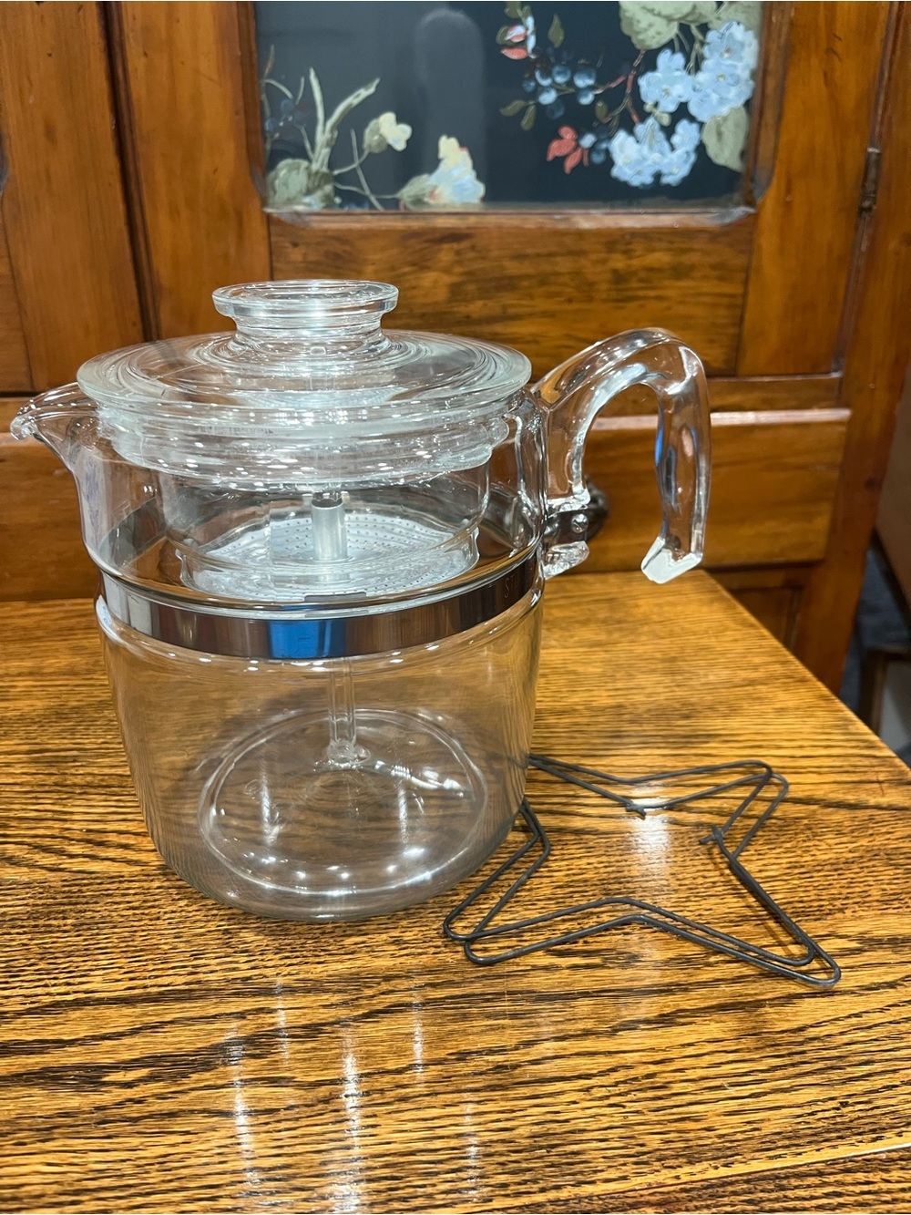 Vintage PYREX Flameware 7759 9-Cup Glass Percolator - Collectible 1952-1979